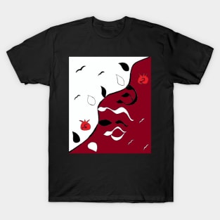 Shalom on the Vine Red and White T-Shirt